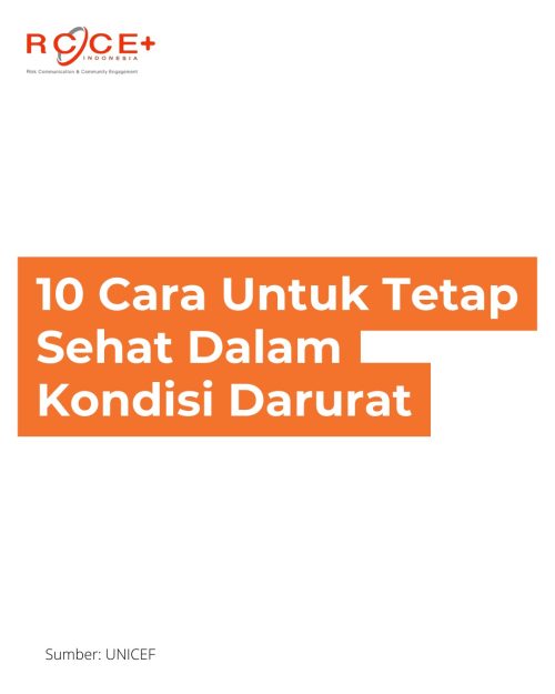 10 Cara Untuk Tetap Sehat Dalam Kondisi Darurat