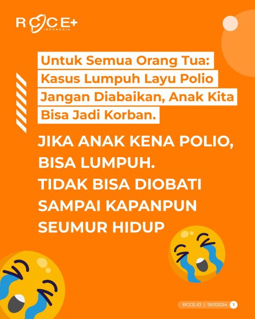 Kasus Lumpuh Layu Polio Jangan Diabaikan, Anak Kita bisa jadi Korban