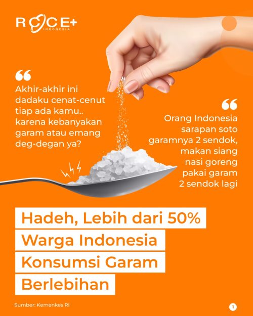 Lebih dari 50% Warga Indonesia Konsumsi Garam Berlebih